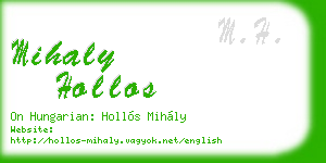 mihaly hollos business card
